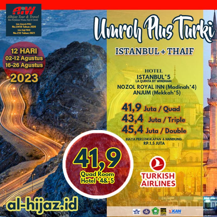 Umroh Plus Turki Istanbul Thaif
